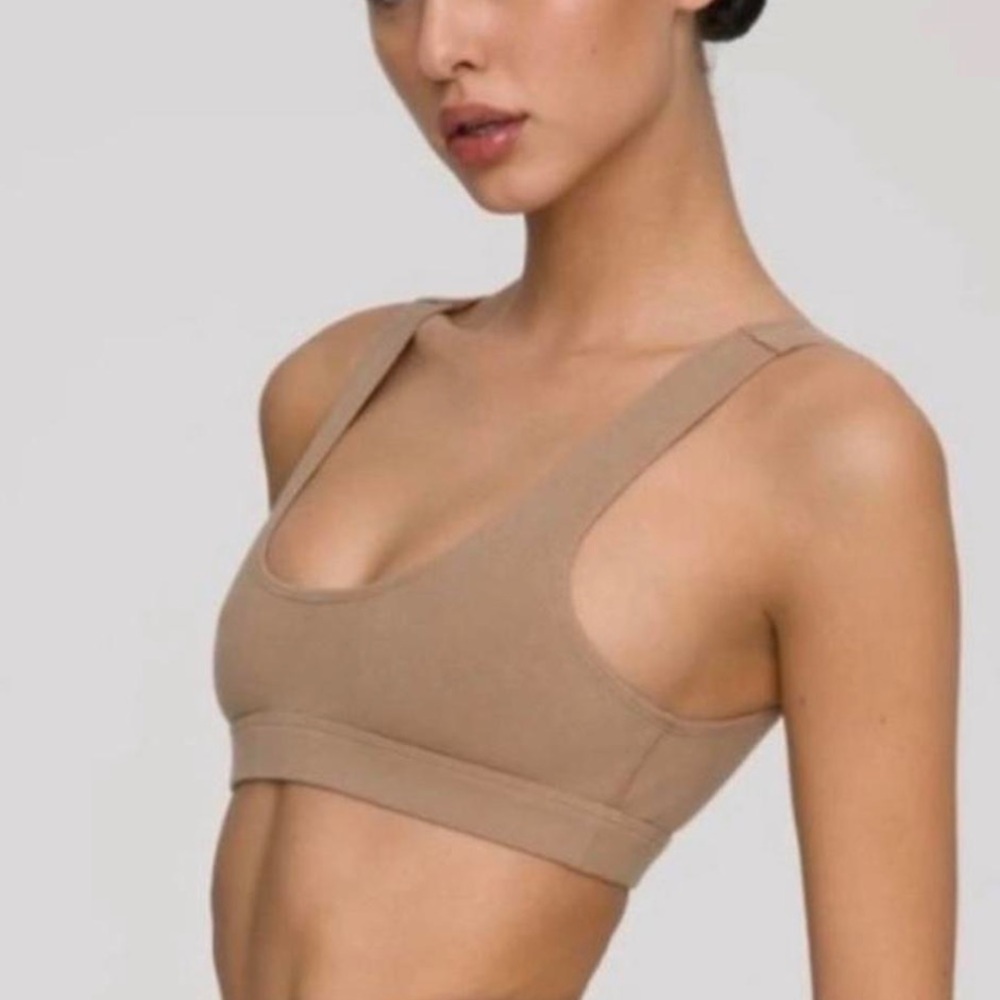 Good American Beige Tan Scoop Neck Stretch cotton Bra size 3